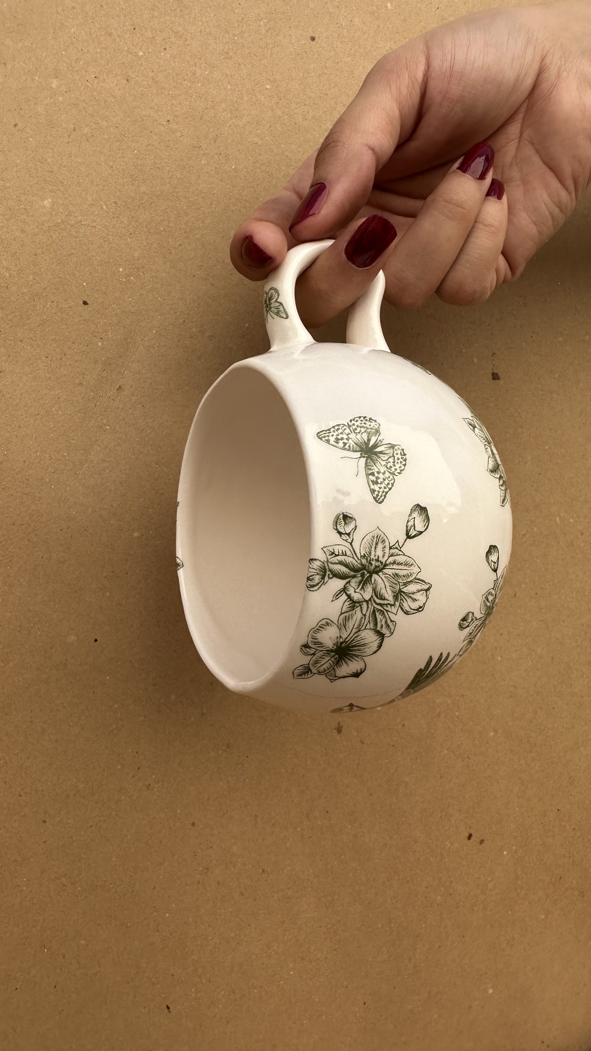 ست فنجان و قندان سرامیکی